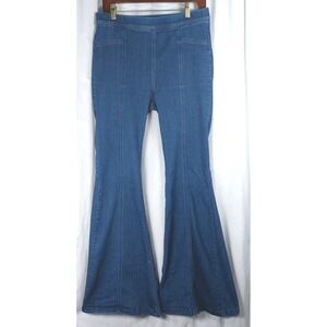 Cello Jeans Pull On Flare‎ Bell Bottoms High Rise Medium Wash Womens Large